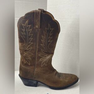 Ariat scalloped Edge western Leather Cowgirl Boots Sz:7b